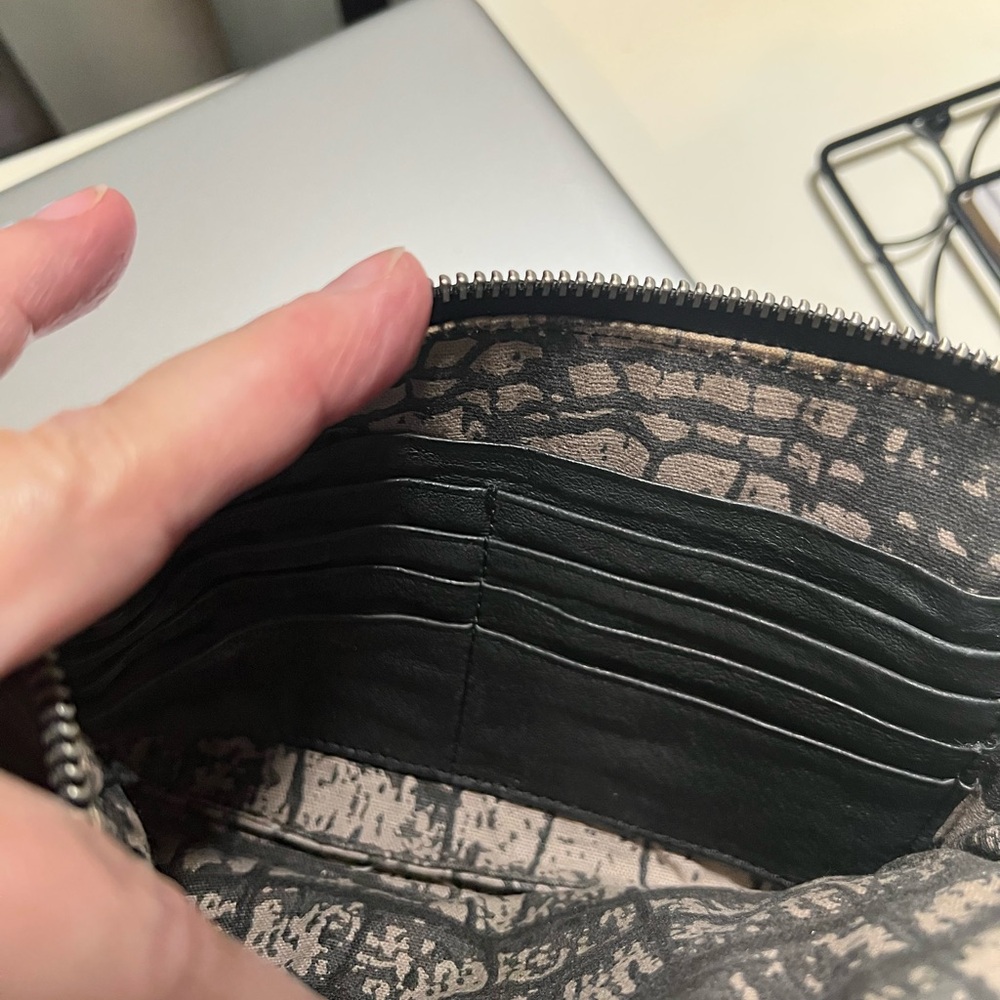 Liebeskind Berlin Black Leather Python Embossed T… - image 7